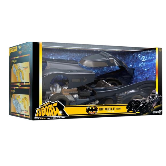 Super7 Super Cyborg 1989 Batman Batmobile Full Color 13" Action Figure Vehicle - Picture 3 of 5